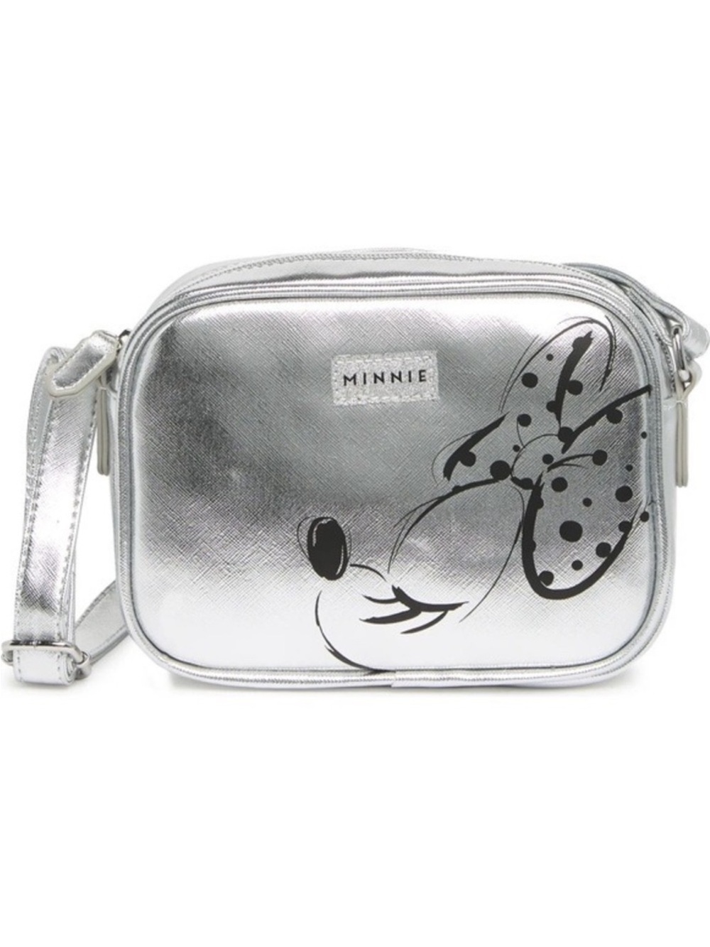 Minnie Mouse Disney Silver Metallic Crossbody Bag